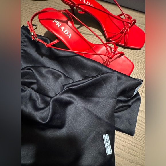 Prada Heeled Leather Sandals - Picture 8 of 13